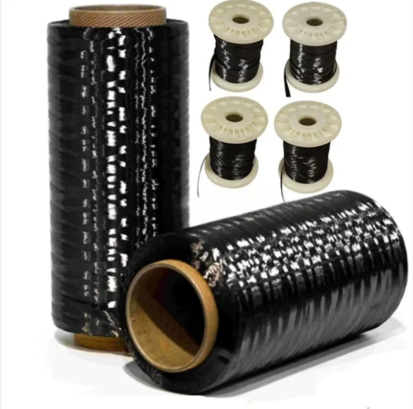 12K Углеродное волокно нить проводящая нагревательная 4410Mpa 10M/20M/50M/100M