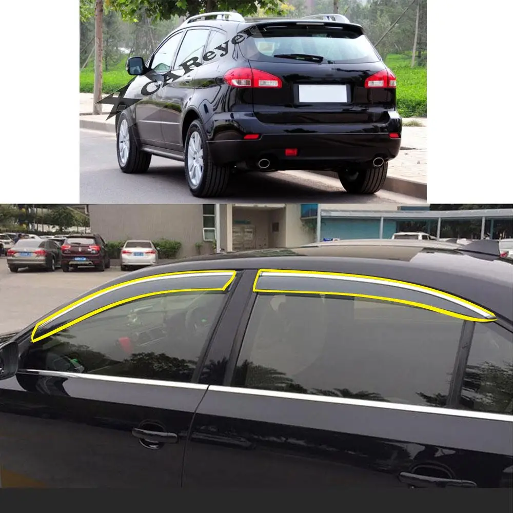 

Car Sticker Plastic Window Glass Wind Visor Rain/Sun/Smoke Guard Vent Protector Awnings For Subaru Tribeca 2011-2018