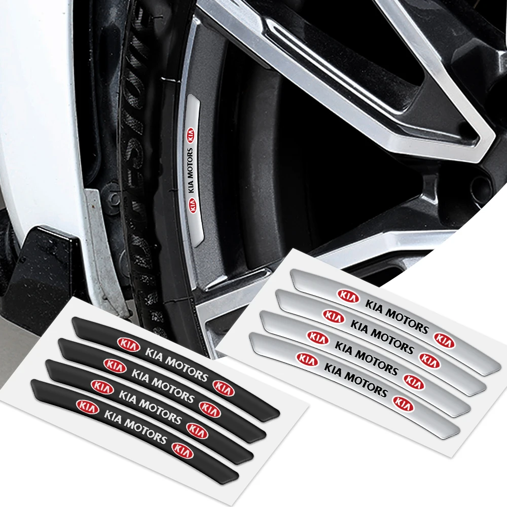 

4pcs Aluminum Car Wheel Rims Racing Stickers Badges Auto Decoration For Kia Sportage Rio 3 4 Ceed Picanto Soul Stonic Niro k5