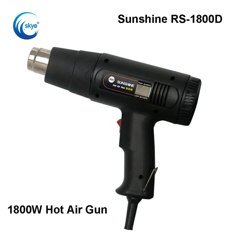 

SUNSHINE RS-1600 RS-1800D Portable Plastic Digital Thermostat Hot Air Welding Gun for Phone Components and Parts Soldering Tool