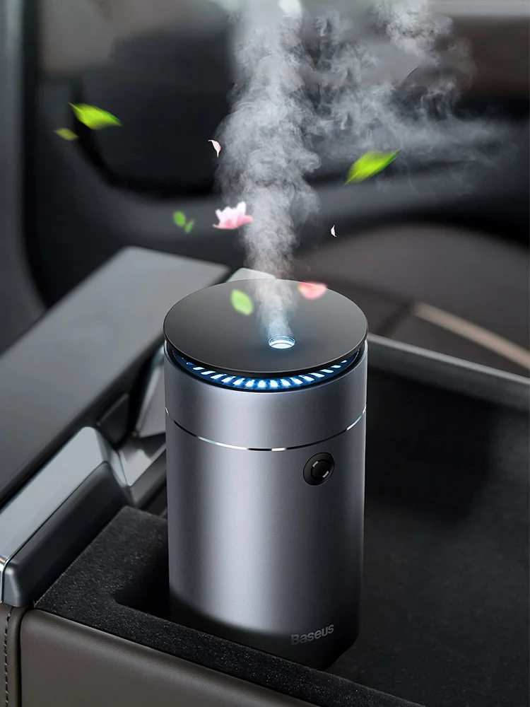 Baseus Car Diffuser Humidifier Auto Air Purifier Aromo Air Freshener with LED Light For Car Essential Oil Aromatherapy Diffuser