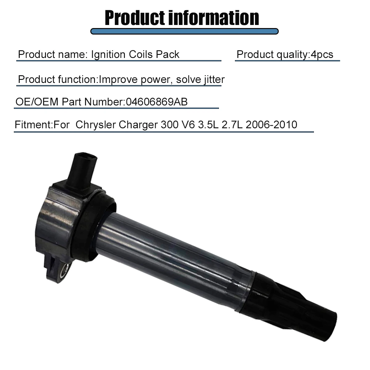 04606869 АБ Катушки зажигания автомобиля AA для Chrysler 300C Dodge Journey 2.7L 3.5L 2006-2010 4606869 AB 5C1565