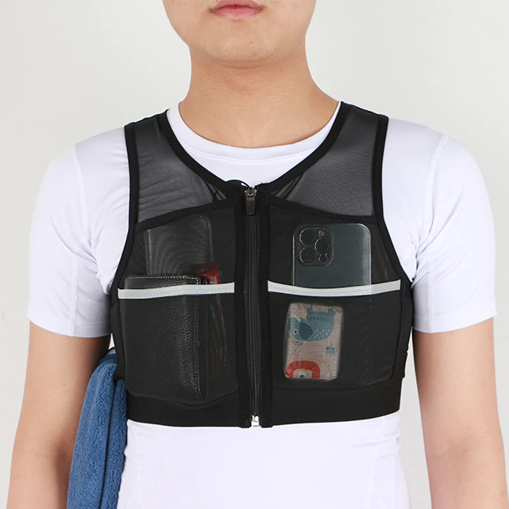 

Reflective Running Vest Bag Elastic Cross-country Marathon Hydration Backpack Breathable Jacket Packs for Cycling Hiking