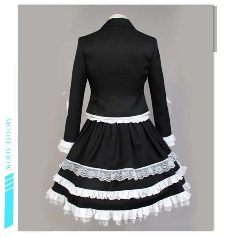 Костюм для косплея Celestia Ludenberg Danganronpa Trigger Happy Havoc Celeste парик Dangan Ronpa черное платье