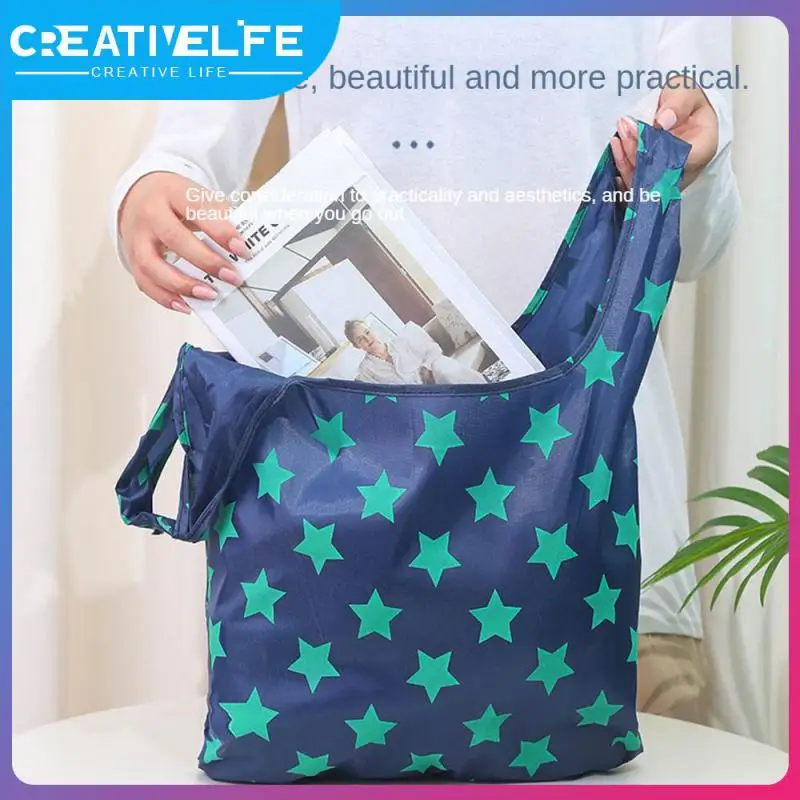 

Beautiful And Practical Grocery Bags Large-capacity Safe Loading Shopping Bag Strong And Durable Load-bearing Easy To Fold Carry