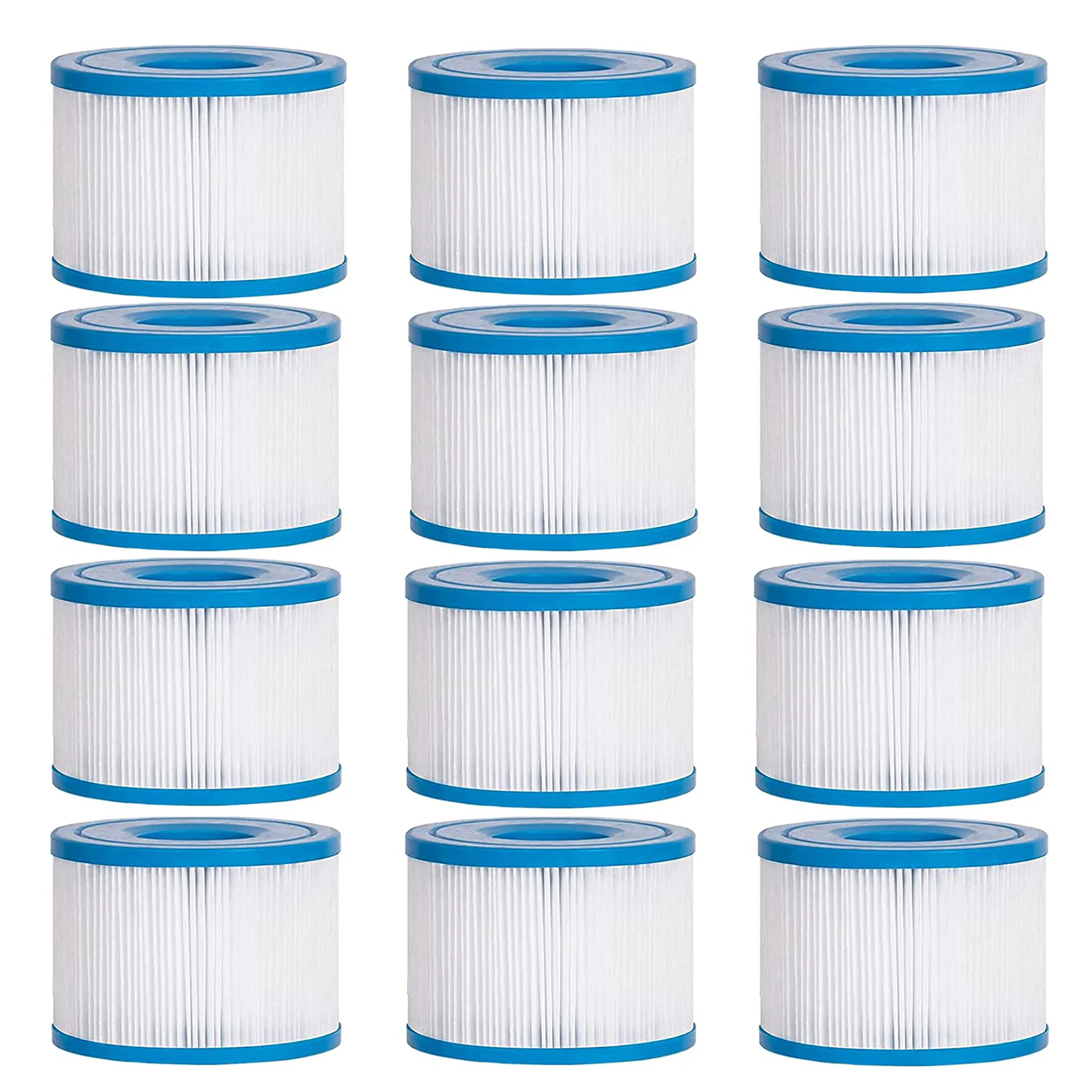 

12 Pack Type S1 Spa Filters Replacement Cartridge Filters Compatible with Intex PureSpa 29001E Swimming Pool Pump