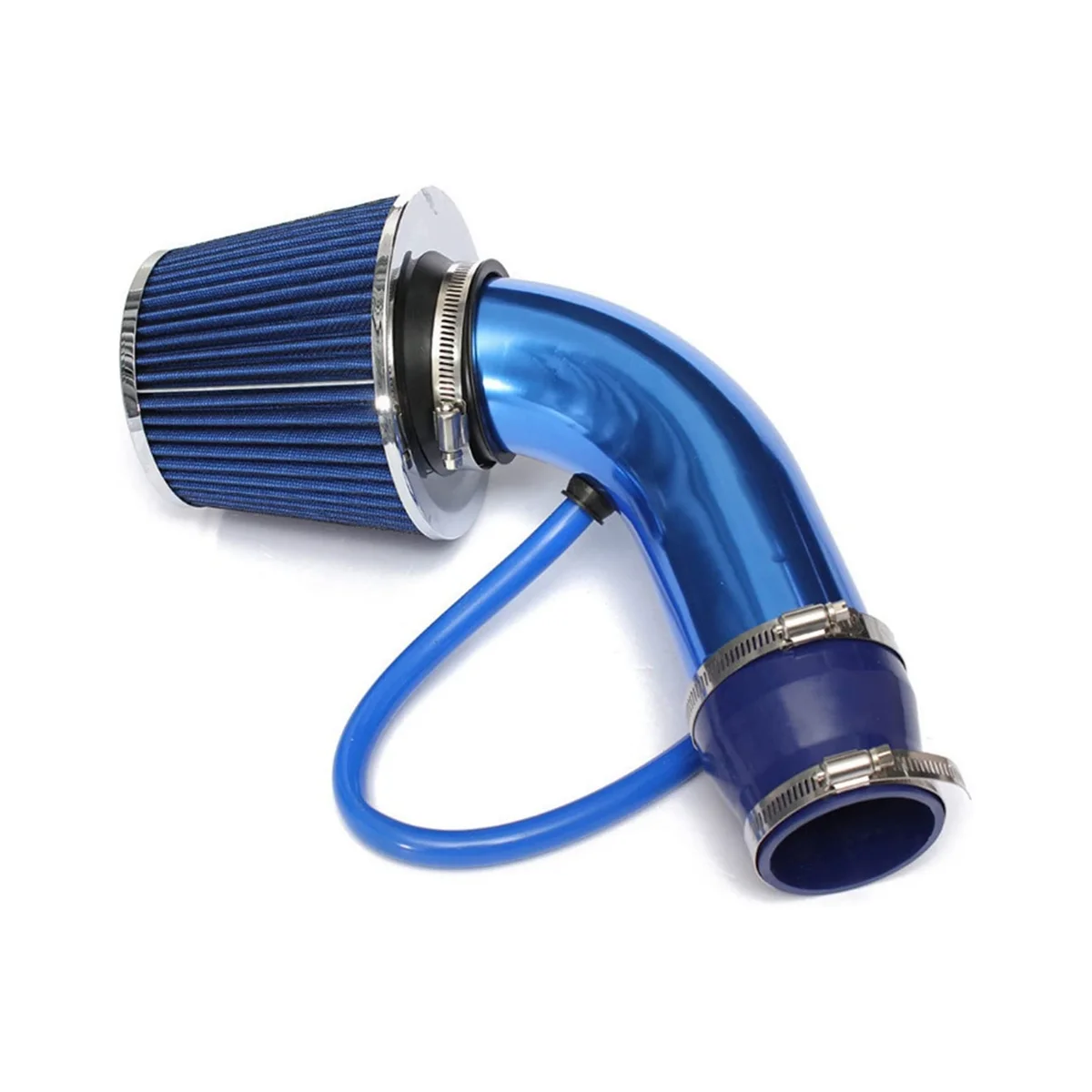 

Универсальный автомобильный Гоночный комплект для впуска холодного воздуха 3-дюймовая трубка Алюминиевый автомобильный фильтр индукционный низкий шланг и зажим комплекты, синий