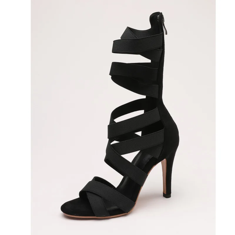 2024 женские мягкие ботинки с открытым носком на каблуке женская обувь сексуальные