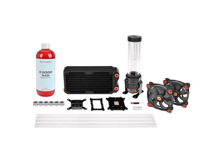 

Thermaltake Ice core RL 240-D5 hard tube water cooling set(P500 water pump/25mm thin/300ml water tank/pure copper micro channel)