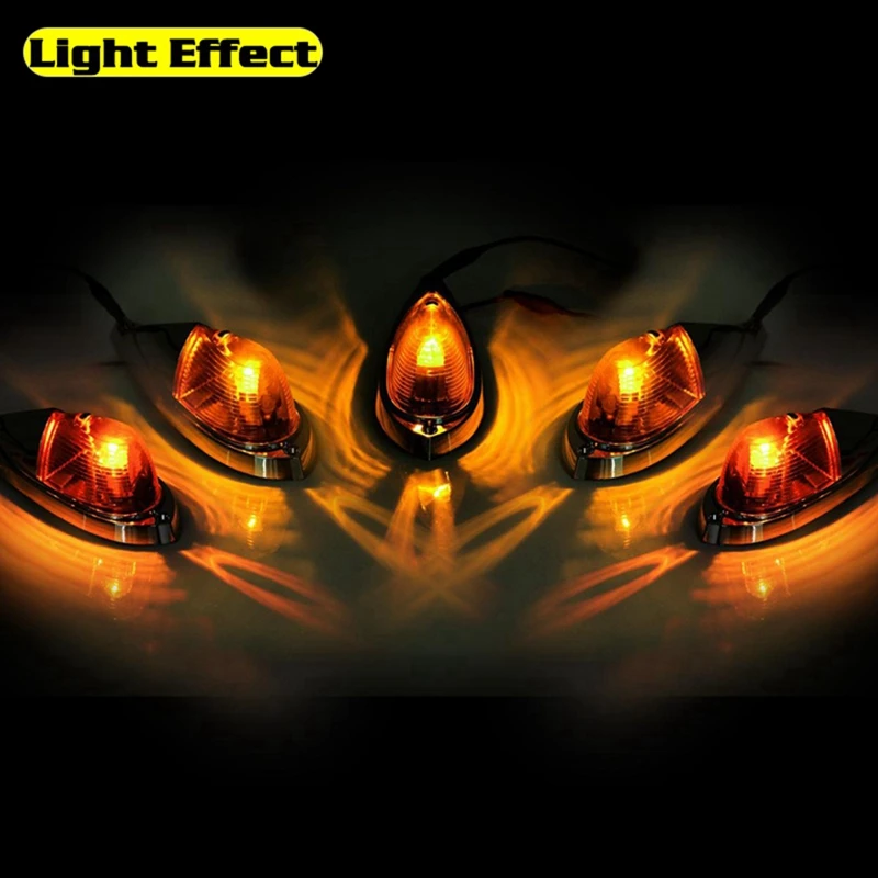 DC 12V желтая КАПЛЕВИДНАЯ кабина фонарь для кабины передней и задней габаритный