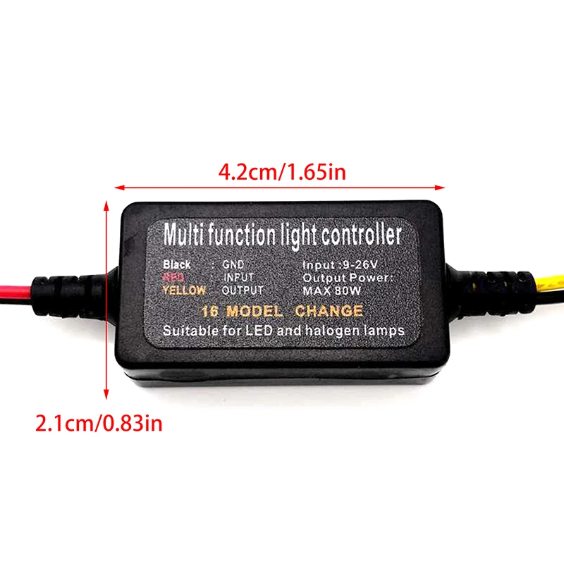 DC9-26V Многофункциональный 16-режимный регулируемый светодиодный стоп-сигнал