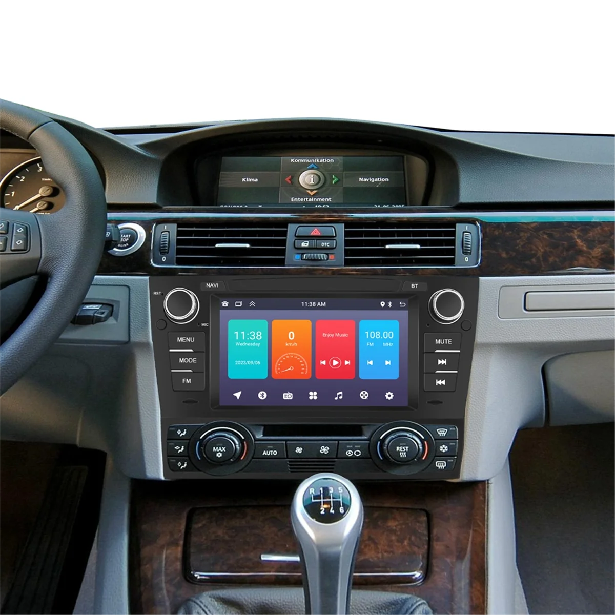 Автомобильный радиоприемник для 3 серии E90 2 Din 7 дюймов Android 13 2G и 64G Carplay Auto Bluetooth GPS FM