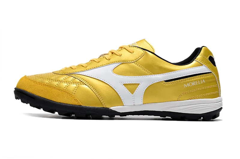 Original Mizuno Creation MORELIA TF M8 Men's Sports Shoes Mizuno Outdoor Sneakers Yellow/White Color Size Eur 40-45