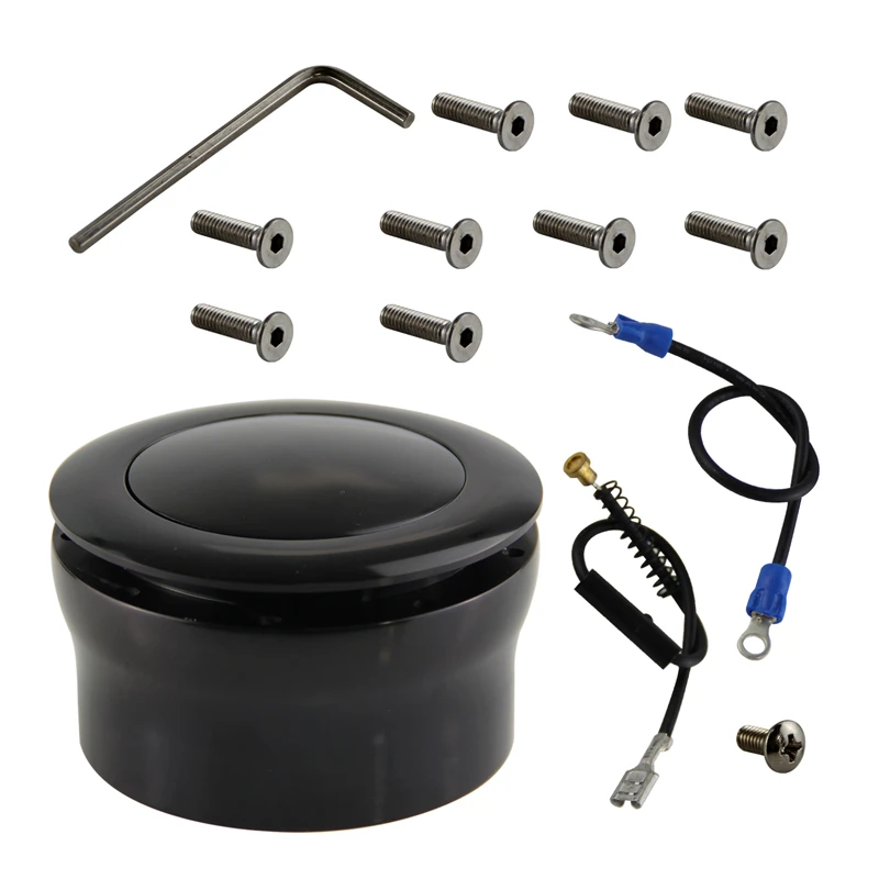 

Billet Aluminum Steering Wheel Horn Button & 9 Hole Adapter for Buick/Cadillac/Chevrolet/Chrysler/Pontiac