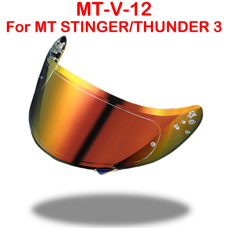 Helmet Visor for MT-V-12 Stinger Thunder 3 Helmet Shield Windproof Faceshield Casco Moto Visera Uv Protection Capacetes Parts