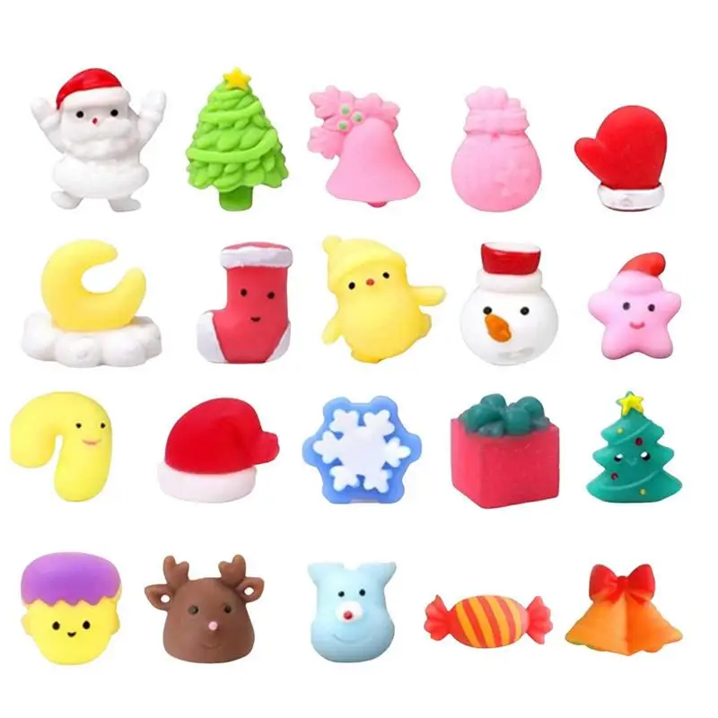 

Mochi Advent Calendar Christmas Squeeze Toy Cute Mochi Animals 24Pcs Christmas Theme Party Favor Countdown Calendars Sensory Toy