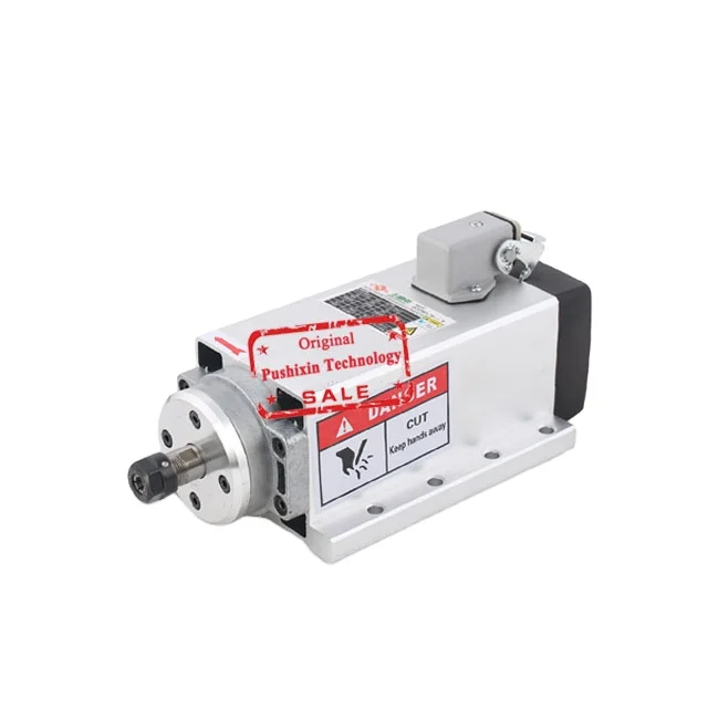 

1.5KW square Air cooling CNC spindle motor with flange used for woodworking engraving machine