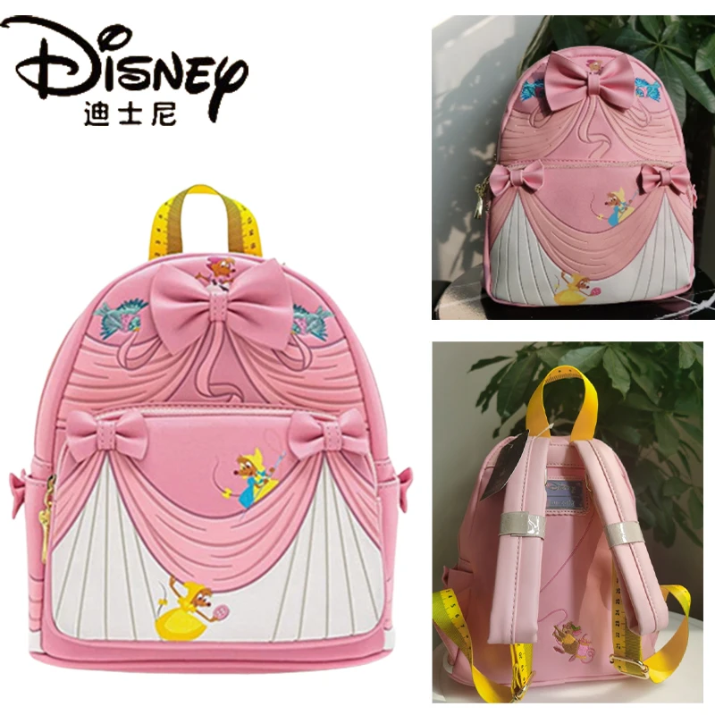 

Disney Genuine New Cinderella Pink Backpack Birthday Gift Cartoon Student Bag Princess Anime Cute Girl Lady Commemorative Money
