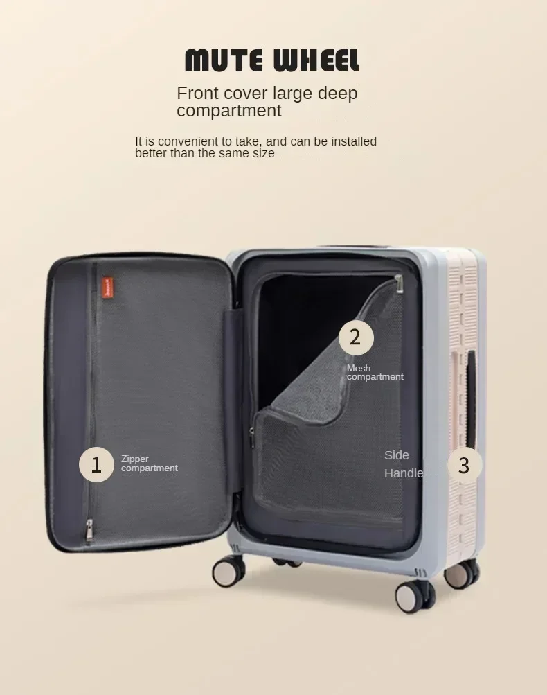 Чемодан для путешествий чемодан Спиннер багажа колеса 20 дюймов складная тележка