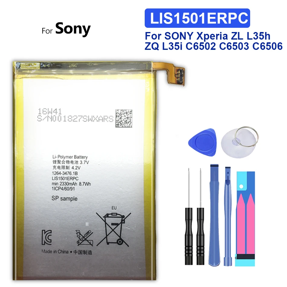 

LIS1501ERPC Replacement Battery For SONY Xperia ZL L35h ZQ L35i C6502 C6503 C6506 Bateria 2330mAh +Tracking Number