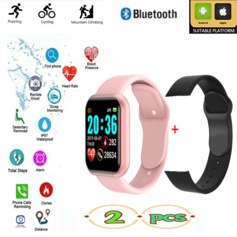 

Y68 Smart Watch Men Women Fitness Tracker Blood Pressure Smartwatches Heart Rate Monitor Bluetooth-Compatible Digital Wristwatch