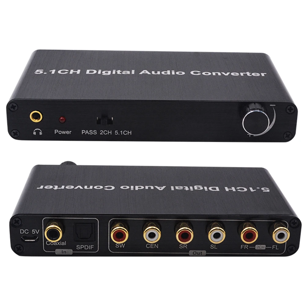 

5.1CH Digital Audio Converter SPDIF Coaxial Input To 5.1 Channel Sound Decoder DTS/AC3 For DOLBY Decoding Amplifier Soundbar