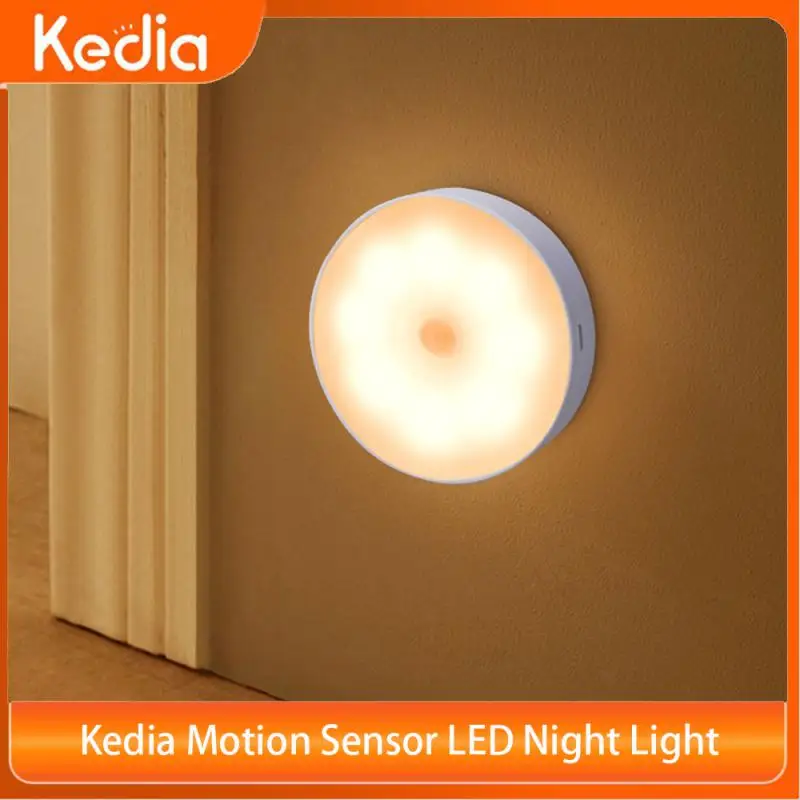 

Kedia Motion Sensor LED Night Light Wireless Energy-saving Body Induction Rechargeable Lamp for Bedroom Washroom night lighting