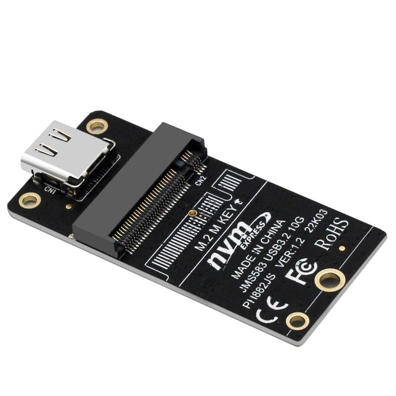 Фото Адаптер NVME USB NVME на USB 3,1 Тип C 10 Гбит/с, подставка M2 PCIE NVME SSD на USB C конвейер JMS583, ключ M для 2230 M.2 NGFF SSD №3
