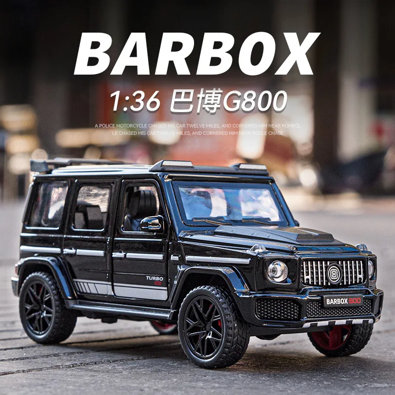 

1:36 Mercedes Benz BRABUS G800 High Simulation Diecast Metal Alloy Model car Sound Light Pull Back Collection Kids Toy Gift