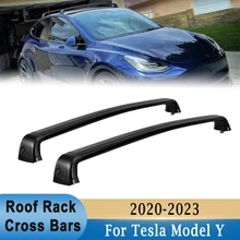 Roof Rack Cross Bars For Tesla Model Y 2020-2023 Aluminum Roof Top for Canoe Kayak Luggage Carrier Rack Holder 165lbs Load