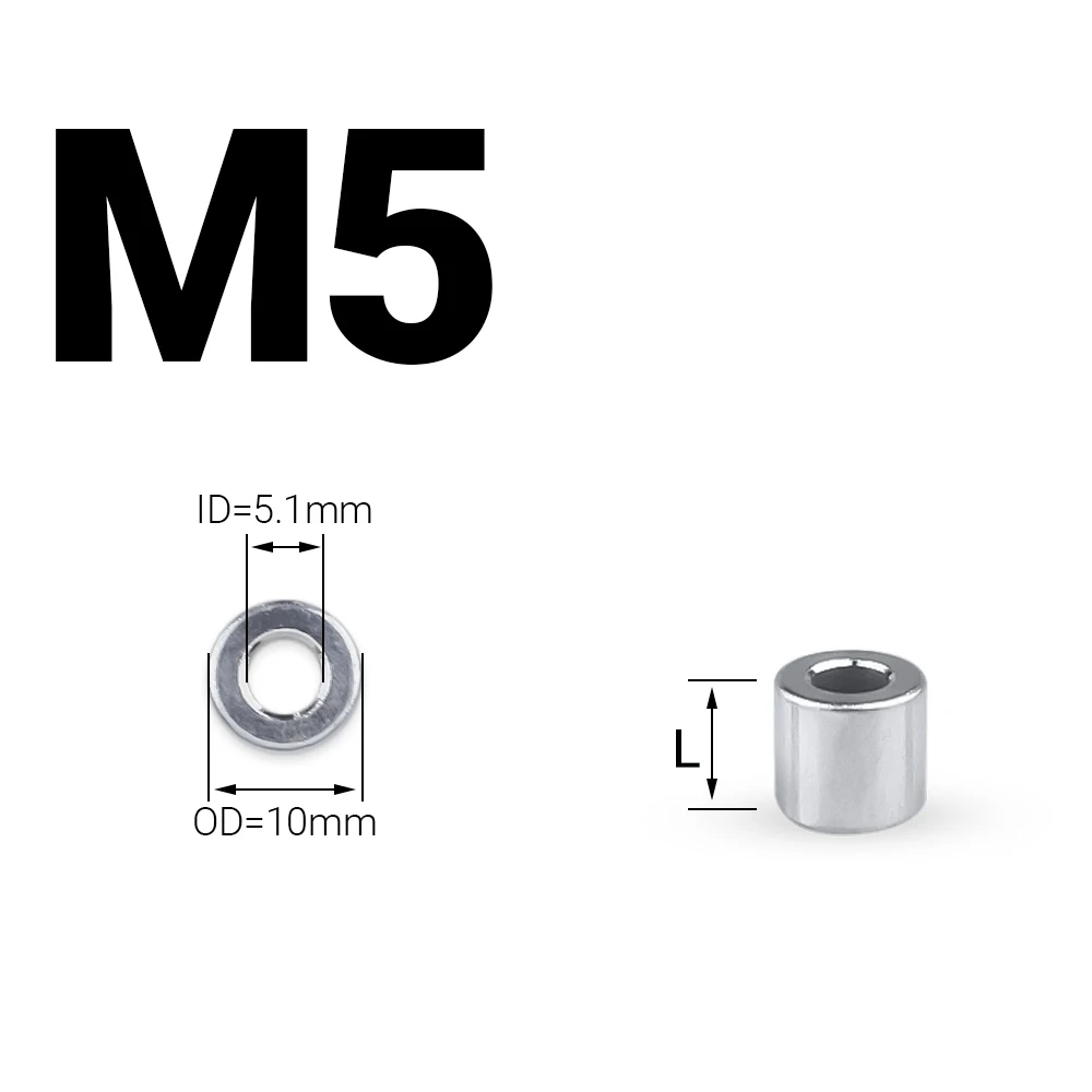 

Алюминиевые круглые проставки M3 M4 M5 M6 M8 100 шт.