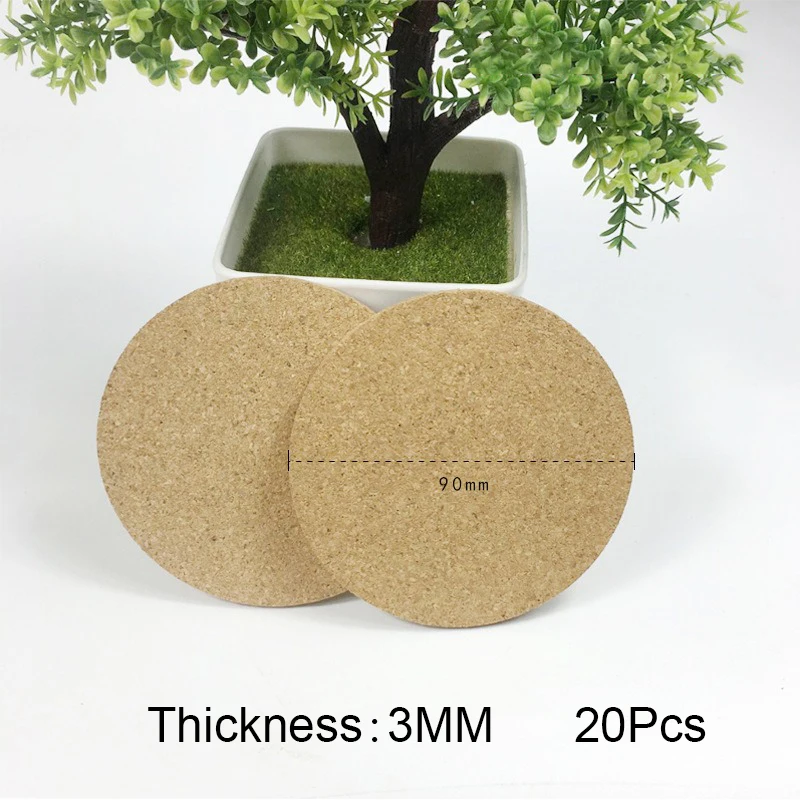 

5/10/20/30 шт. круглые деревянные коврики, подставки из натуральной пробки, прочный нескользящий держатель для чашек чая, подставки для кофе, товары для дома «сделай сам»