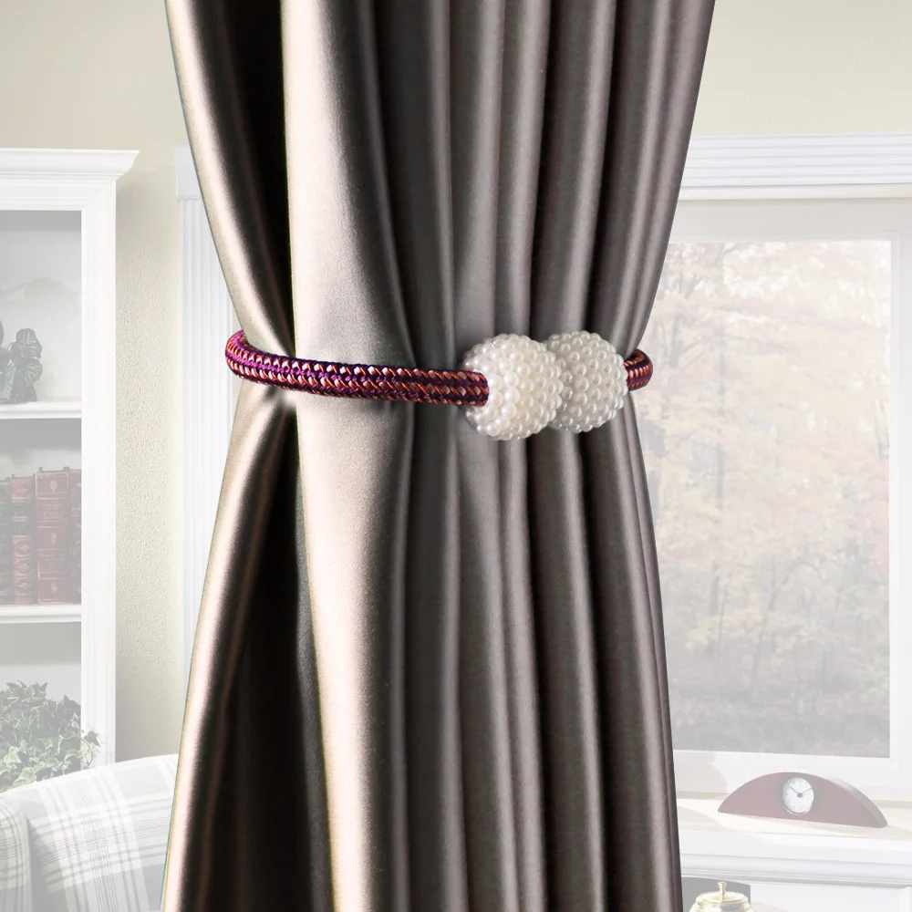 

1pc Pearl Magnetic Curtain Clip Curtain Holders Tieback Buckle Clips Hanging Ball Buckle Tie Back Curtain Accessories Home Decor