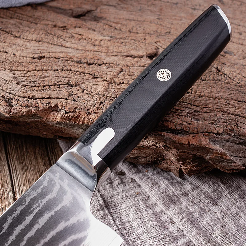 Рукоятка ножи накири G10 67 слоев лезвие из дамасской стали острые повары Мясницкий