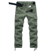 casual pants mens outdoor loose cropped pants multi pocket pants exercise ankle tied pure cotton workwear pants mens trousers