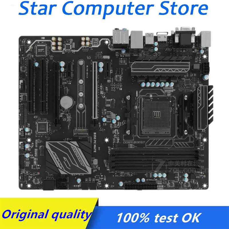 Для AMD B350 для MSI PC MATE Socket AM4 OC материнская плата DDR4 компьютер PCI-E3.0 SATA3 M.2 SSD