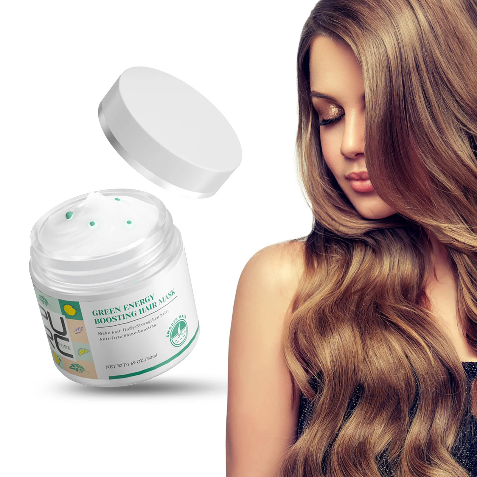 

50ml Hair Masque Anti-Frizz Conditioner With Keratin Ginseng Extract For Hair Repair And Intense Hydration Fits All Hair Types