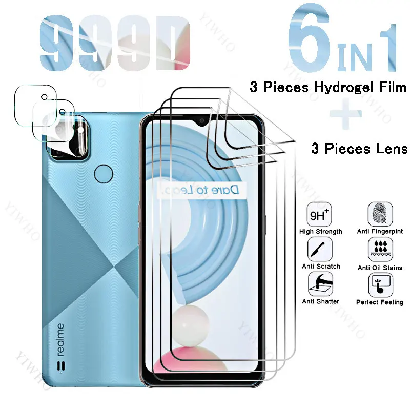 Гидрогелевая пленка для объектива камеры Realme C21Y, защитная пленка 6 в 1 с полным покрытием для экрана Realme C 21 Y C21 21Y RMX3261 6,5 дюйма