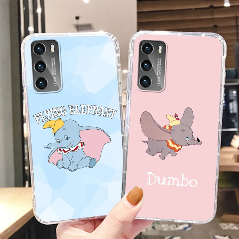 

Disney Dumbo Baby Transparent Phone Case For Huawei P50 P40 P30 P20 Lite P Smart Z Pro Plus 2019 2021