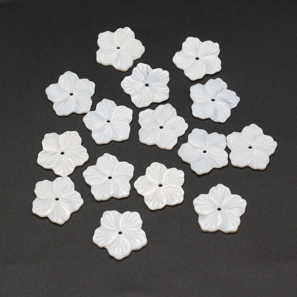 

1pcs Natural White Mother-of-pearl Shell Flower Beads Handmade Crafts DIY Cute Necklace Bracelet Jewelry Accessories Gift Making