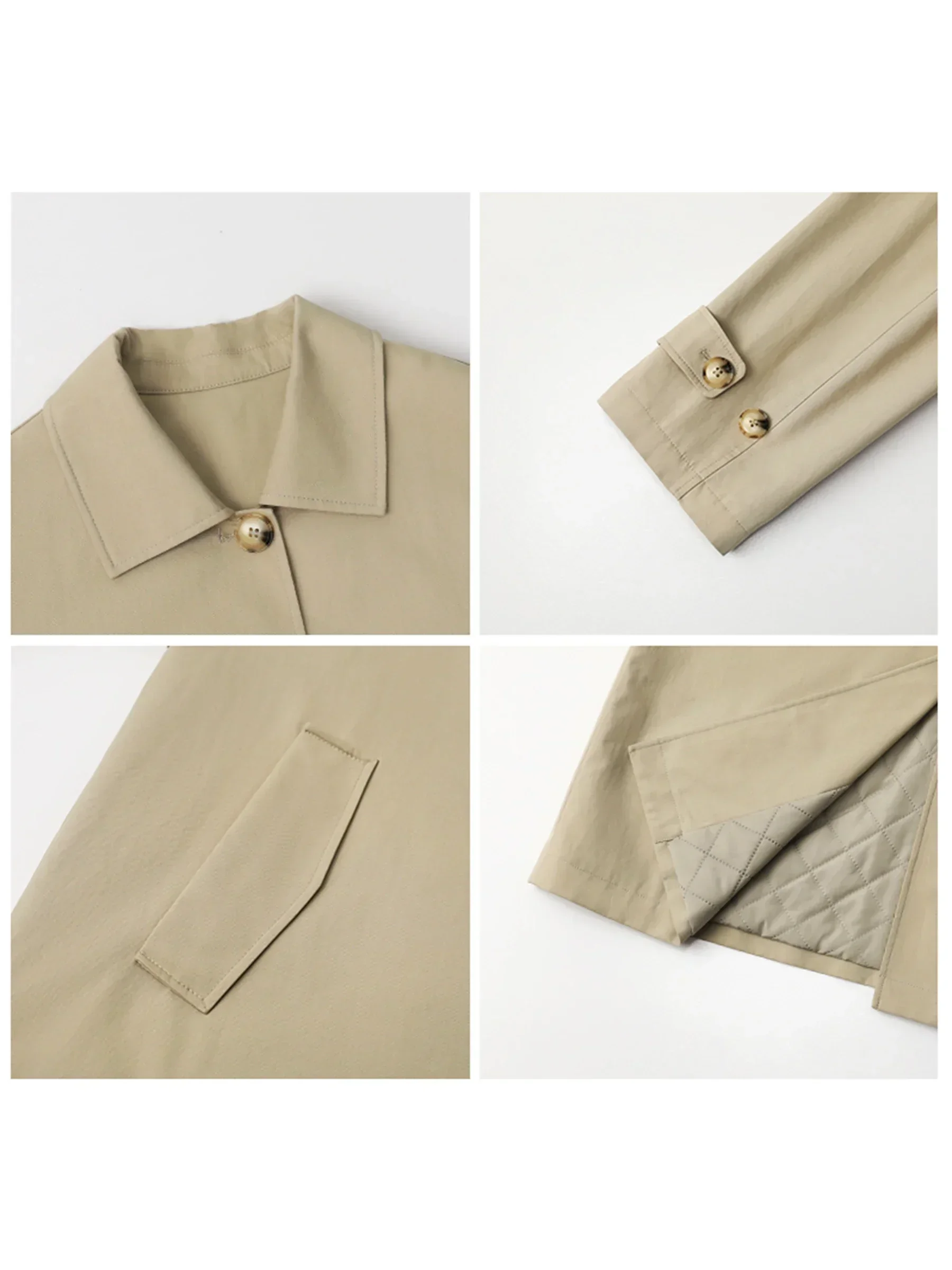 CHIC VEN женский плащ модный повседневный однотонный однобортный на хлопковой