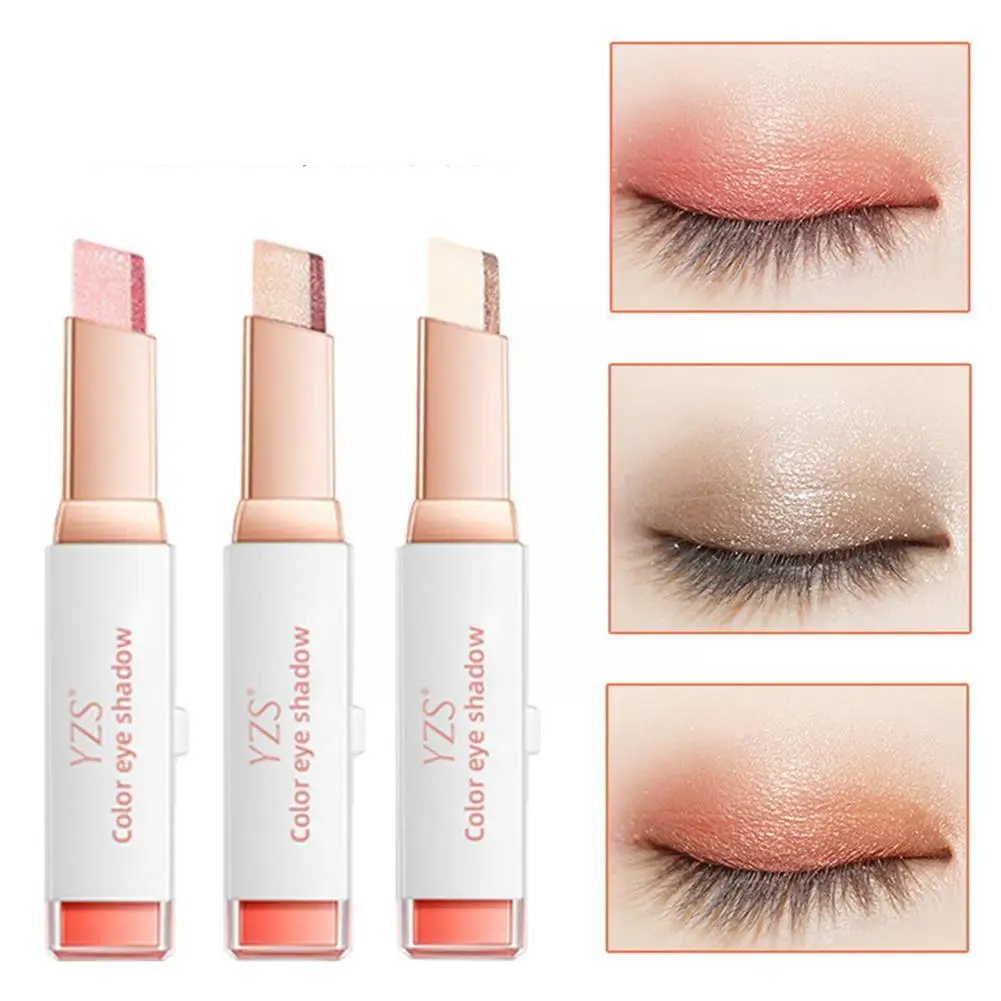 

Shimmer Glow Glitter Velvet Gradient Two-Tone Eyeshadow Two-Tone Lazy Modification Stick Eyeshadow Eye Stick R2O1