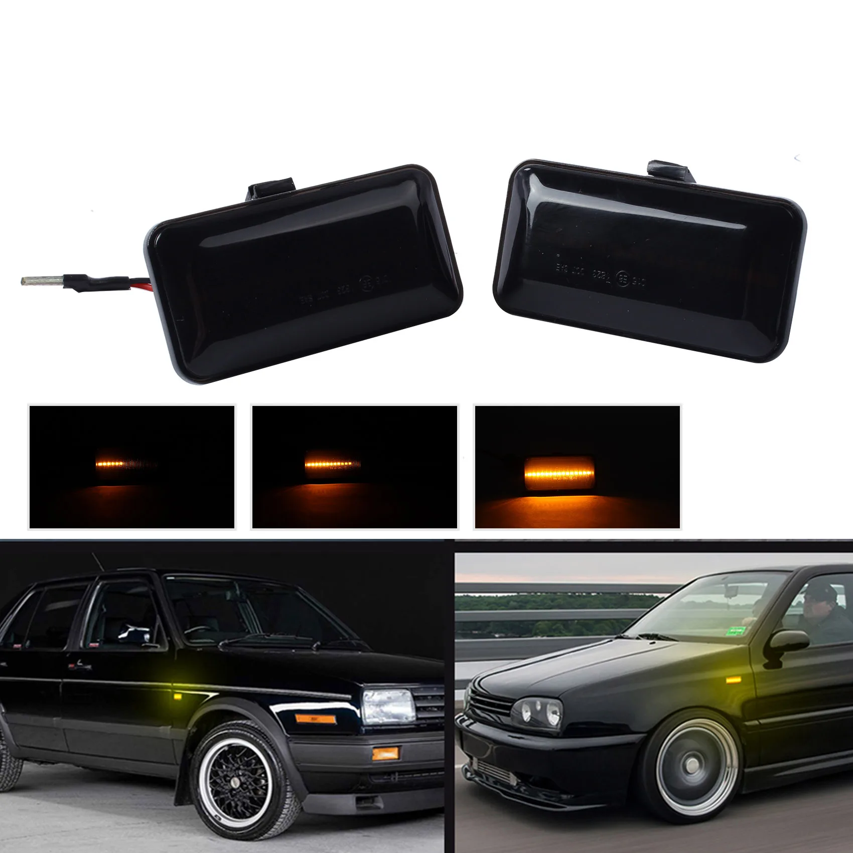 2 шт. динамические боковые габаритные огни для P at B3 Vento Jetta A2 A3 Golf 3 Seat Ibiza