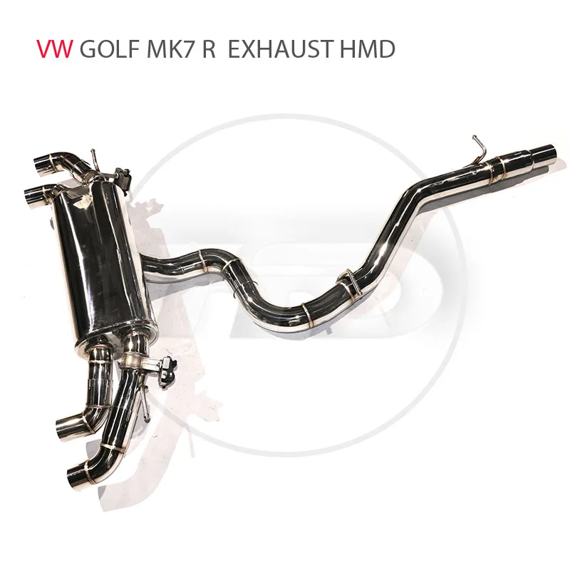 

HMD Car Accessories Catback Exhaust Pipe For Volkswagen VW 7R Auto Modification Valve Stainless Steel Muffler for Car