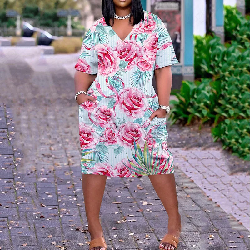 

Non-Iron Beach Women Beautiful Patterns Plus Size Dresses Skirt Wild Dress Casual Bohemia Beach Summer Clothes For Women