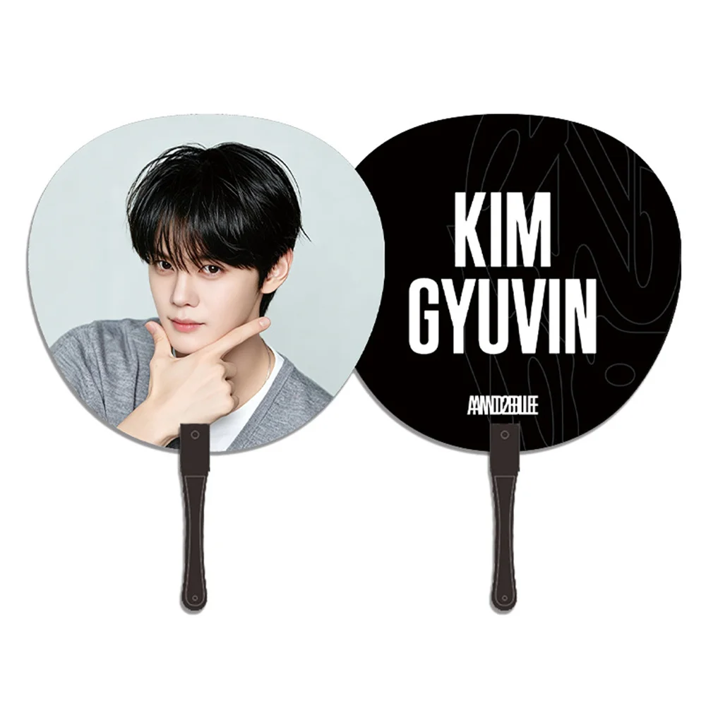 Фото Вентилятор-веер AND2BLE Round Hand Cosplay Fan, двусторонний, для концертов, ручной, с символикой ZHANGHAO SEUNGEON GYUVIN RICKY YUJIN, подарок для фанатов №5
