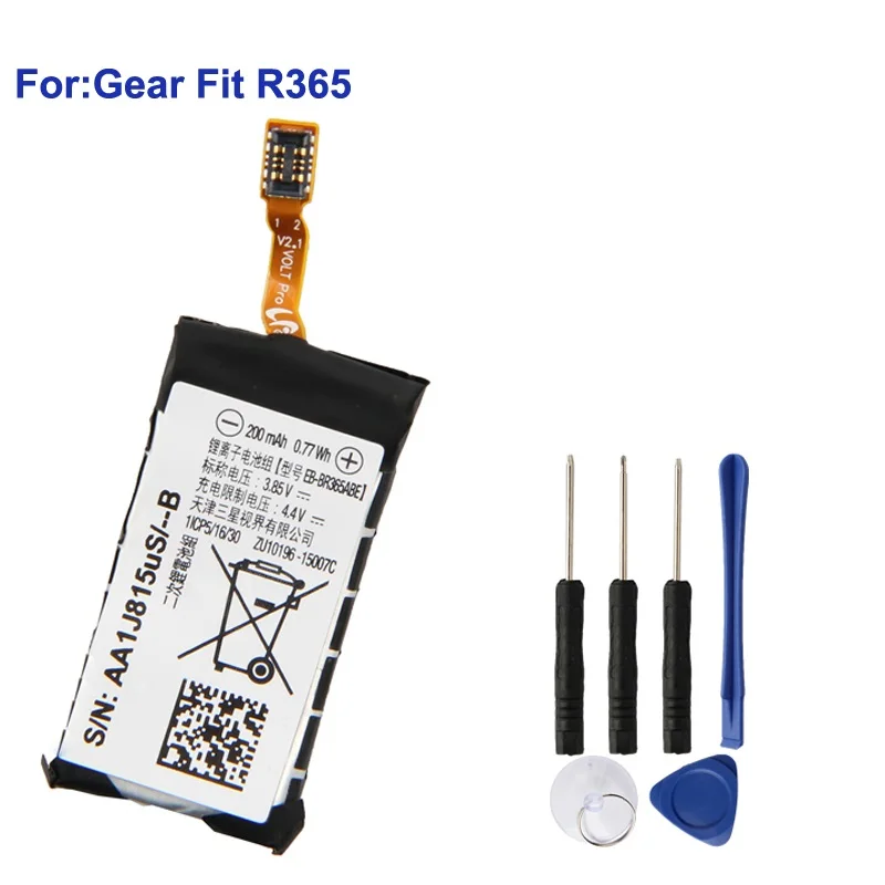 Watch Battery Original EB-BR365ABE for Samsung Gear Fit 2 Pro SM-R365 EB-BR360ABE Gear Fit 2 SM-R360 SCH-R360 Gear Fit SM-R350