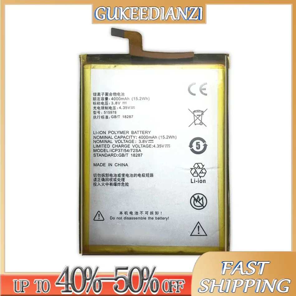 Новый E169- 515978 E169 4000 мАч аккумуляторная батарея для смартфона ZTE Blade X3 Q519T D2 A452 +