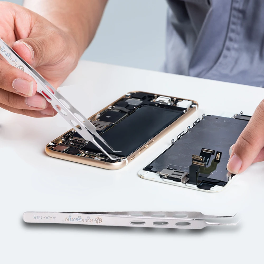 Промышленные пинцеты для электроники антистатические изогнутые прямые кончики