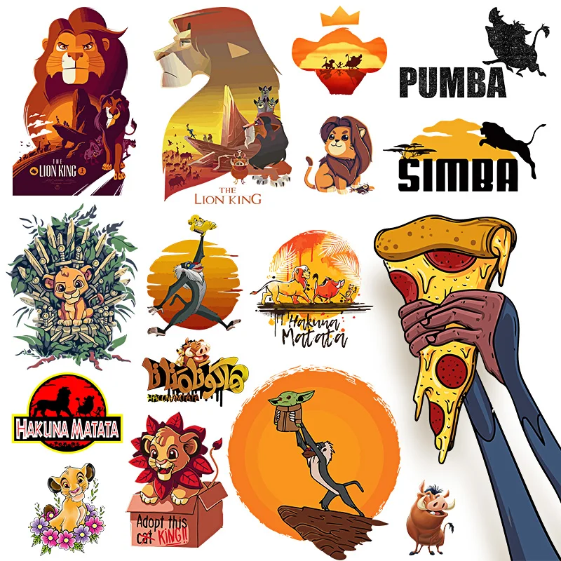 

The Lion King Print Iron on Patches for Clothing Washable Heat Transfers for Kids T-shirt Jacket Thermal Sticker on Clothes DIY